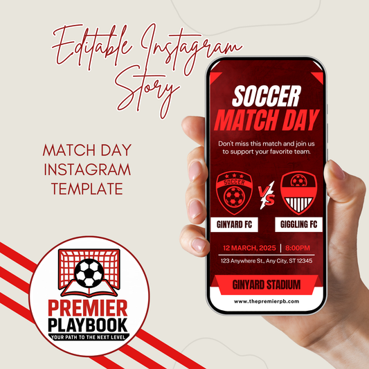 Editable Instagram Story Game Day Template – Canva Sports Announcement for Athletes & Teams