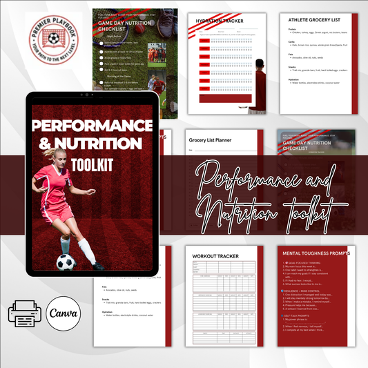 Performance & Nutrition Toolkit for Student-Athletes – Meal Prep, Hydration, Mental Prompts, & Printable Trackers