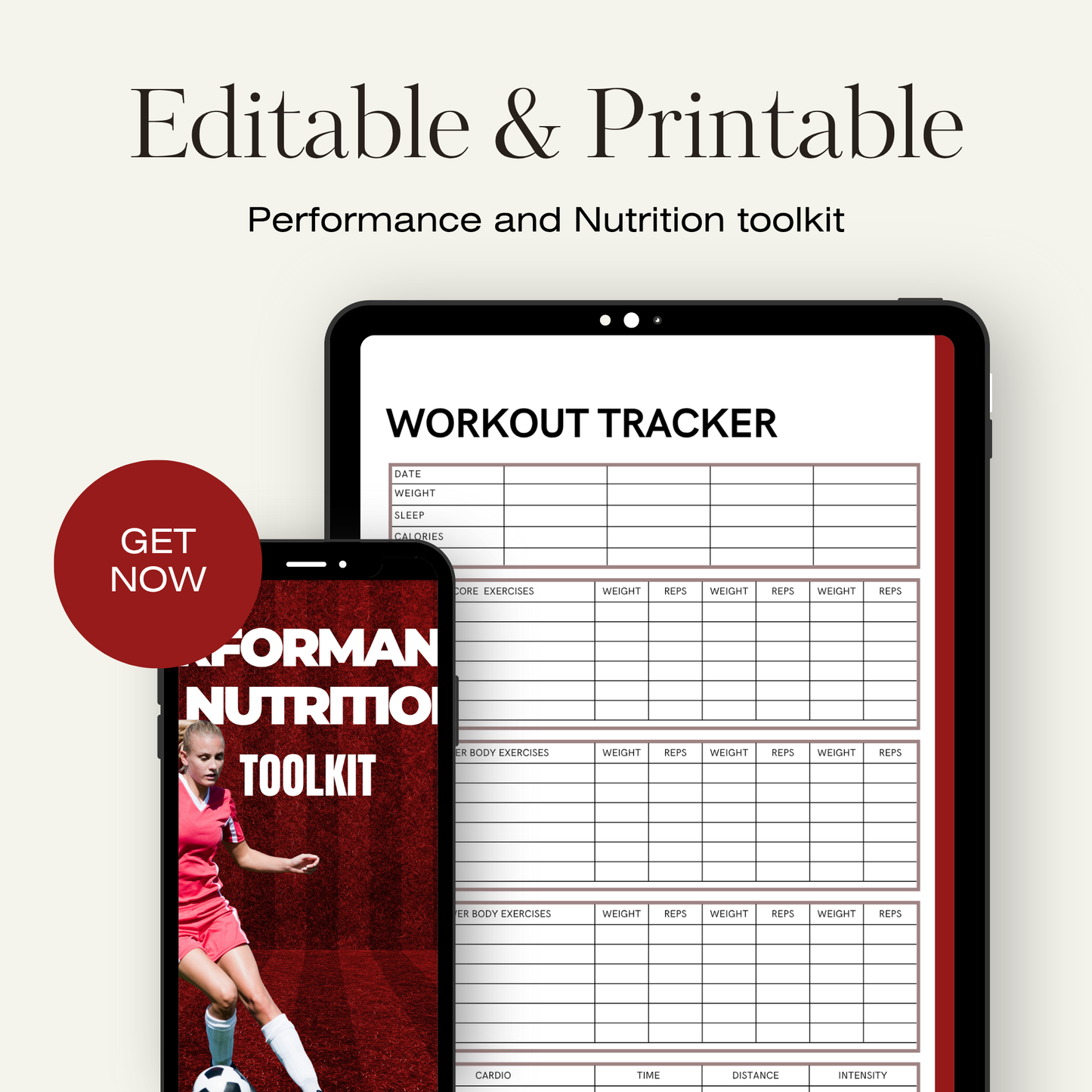 Performance & Nutrition Toolkit for Student-Athletes – Meal Prep, Hydration, Mental Prompts, & Printable Trackers